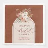 テラコッタ ボホ フラワーのナプキン　ブライダルシャワーのため (正面)