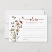 テラコッタ ボホ ワイルドフラワー アドバイス カード (正面)