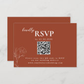 テラコッタ ボーホー アイテム、ラスト ウェディング RSVP (正面/裏面)