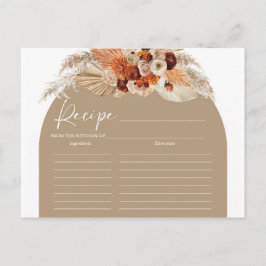 テラコッタ ボーホー アーチ バーン オレンジ レシピ カード