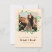 テラコッタ ボーホー ウェディング RSVP (裏面)