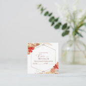 テラコッタ ボーホー フラワー キスの数を当ててみて カード (スタンド正面)