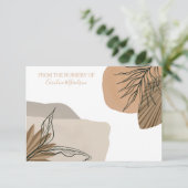 テラコッタ ボーホー フラワー パンパス サンキューカード (スタンド正面)