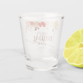 テラコッタ ボーホー フラワー ブライダルシャワー ショットグラス (裏面)