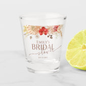 テラコッタ ボーホー フラワー ブライダル シャワー ショットグラス (正面)