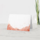 テラコッタ ボーホー 水彩砂漠ベイビーシャワー サンキューカード (裏面)