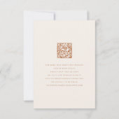 テラコッタ ボーホー 秋の花 フード オプション 出欠カード (裏面)