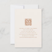 テラコッタ ボーホー 秋の花 フード オプション 出欠カード (裏面)