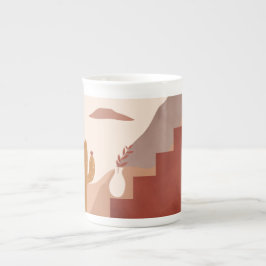 テラコッタ ボーンチャイナマグカップ