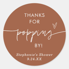 テラコッタ ポップコーン ギフト, 来てくれてありがとう ラウンドシール