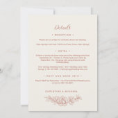 テラコッタ マグノリア エレガント オールインワン ウェディング 招待状 (裏面)