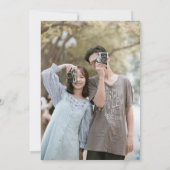 テラコッタ ミニマリスト カリグラフィー スクリプト ウェディング 招待状 (裏面)