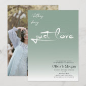 テラコッタ ミニマリスト カリグラフィー スクリプト ウェディング 招待状 (正面/裏面)