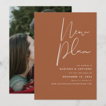 テラコッタ ミニマリスト フォト 新しい計画 ウェディング