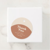 テラコッタ ミニマリスト フォーマル ブライダル シャワー フェイバータグ (インサイチュ)