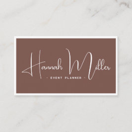 テラコッタ |ミニマルモダンエレガントリストQRコード 名刺