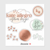 テラコッタ&ミントテラッツォカスタム会社のロゴ シール (シート)