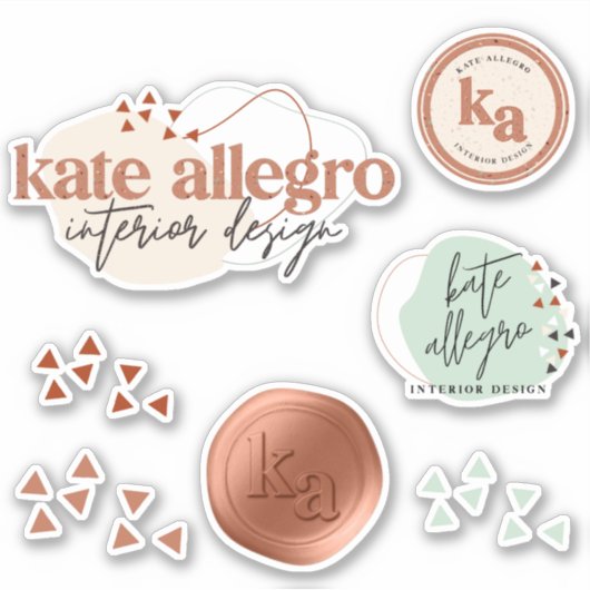 テラコッタ&ミントテラッツォカスタム会社のロゴ シール (正面)