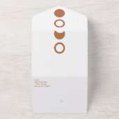 テラコッタ ムーンフェイズ シェイプ ウェディング オールインワン招待状 (外側)