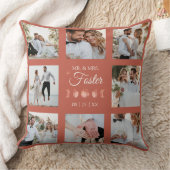 テラコッタ ムーン Mr. & Mrs. フォト サラシ クッション (ブランケット)