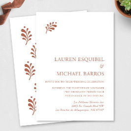 テラコッタ メキシカン ウェディング インビテーション