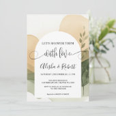 テラコッタ&モダンセージカップルシャワー招待状 シーズンカード (スタンド正面)