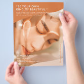 テラコッタ&モダンピンクビジネスフライヤー チラシ (手)