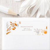 テラコッタ モダン スクリプト エレガント オータム ウェディング ラベル (インサイチュ)