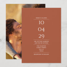 テラコッタ モダン ミニマル フォト ウェディング デート