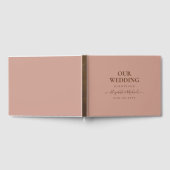 テラコッタ モノクロ 結婚式 予算 ゲストブック (全面)