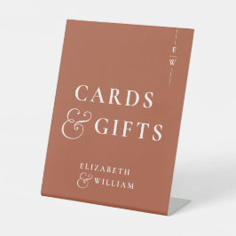 テラコッタ モノグラム カード & ギフト 台座サイン