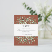 テラコッタ・ユーカリの結婚式 出欠カード (スタンド正面)