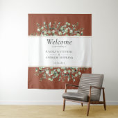 テラコッタ ユーカリ ウェディング ウェルカム タペストリー (インサイチュ)