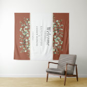 テラコッタ ユーカリ ウェディング ウェルカム タペストリー (インサイチュ(横))