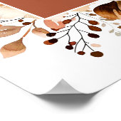 テラコッタ ラスティック フラワー ウェディング ウェルカム サイン (角)