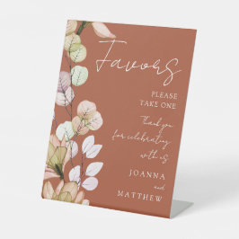 テラコッタ ラスティック ボーホー 透明 フラワーフェイバーズ 台座サイン