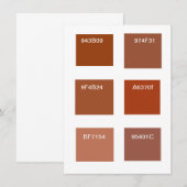 テラコッタ ラスト カラー見本 招待状 (正面/裏面)