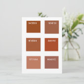 テラコッタ ラスト カラー見本 招待状 (スタンド正面)