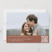 テラコッタ ラスト フォト セーブ・ザ・デート カード (裏面)