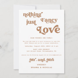 テラコッタ レトロ ふたりだけの結婚式 フォトウェディング 招待状