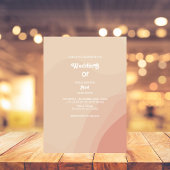 テラコッタ レトロ ヴィンテージ 70年代 ウェディング 招待状