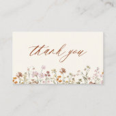 テラコッタ ワイルドフラワーベイビーシャワー 名刺 (正面)