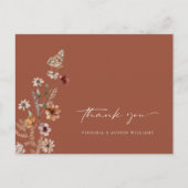 テラコッタ ワイルドフラワー サンクス ポストカード (正面)