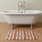 テラコッタ ワイルドフラワー ストライプ バスマット