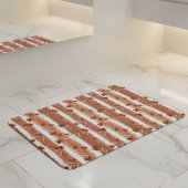 テラコッタ ワイルドフラワー ストライプ バスマット