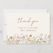 テラコッタ ワイルドフラワー ブライズシャワー サンキューカード (正面)