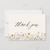 テラコッタ ワイルドフラワー ブライズシャワー サンキューカード (正面)
