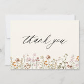 テラコッタ ワイルドフラワー ブライズシャワー サンキューカード (正面)