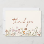 テラコッタ ワイルドフラワー ブライズシャワー サンキューカード (正面)