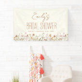 テラコッタ ワイルドフラワー ボーホー ブライズシャワー バナー 横断幕 (インサイチュ)